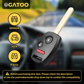 Key Fob Remote Control Replacement Fits for 2005 2006 2007 2008 Honda Pilot Keyless Entry Remote CWTWB1U545 35111-S9V-325, 2 Pcs