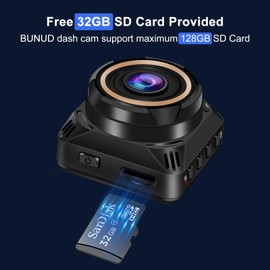 2k Dash Cam Front, Dash Camera for Cars with 32G SD Card, Car Camera with Night Vision, Mini Dashcam with 170° Wide Angle, G-Sensor, Loop Recording, WDR, 24H Parking Mode