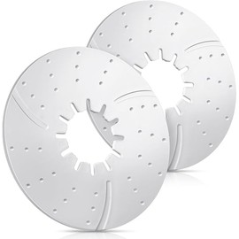 2 Pack 5th Wheel Hitch Lube Plate 10 Inch RV Camper Trailer Fifth Wheel Plate Disc Accessories for Trailer Safety Kit, 3/16 Inch Thick, White