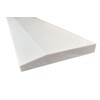 Tenedos Solid White Single Hollywood High Bevel Engineered Marble Threshold
