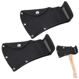 Hpmjz 2 pcs Hatchet Head Sheath Double Snap Hatchet Blade Protectors Black Axe Head Covers for Safety Camping Lover Hiking Outdoor Protection