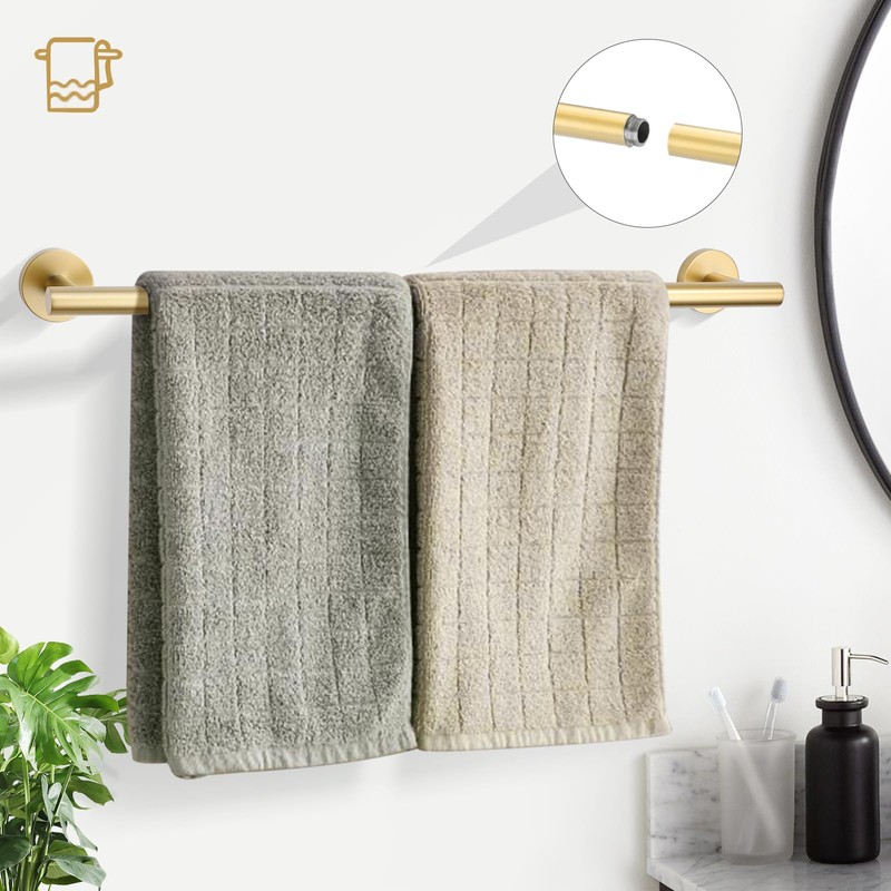 TURS Brushed Gold 5 Piece Bathroom Hardware Set, SUS304 Stainless