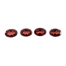 Myhealingworld AAA quality calibrated Oval 4X6MM Brilliant Cut Loose gemstone Crystals Chakra Healing Pair For Making Earrings & Other Jewelry Mix Color Box Pack of 4 stone, BOX 4–Garnet Oval 4X6mm=4