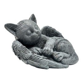 Sengocis Small Cat Memorial Stone Commemorates Our Lost Fur Baby,Peaceful Sleeping Cat Angel Statue for Garden,Indoor,Pet Grave Markers,and Loss of Cat Sympathy Gift(Gray)