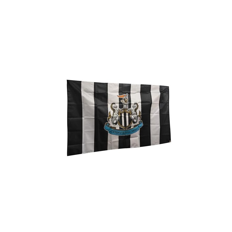 Hy-Pro 公式ライセンス品 ニューカッスル・ユナイテッドFC クレストフラッグ 5フィート x 3フィート – NUFC、フットボールフラッグ、ニューカッスルFC、ニューカッスルユナイテッド商品、ニューカッスル・ユナイテッドギフト