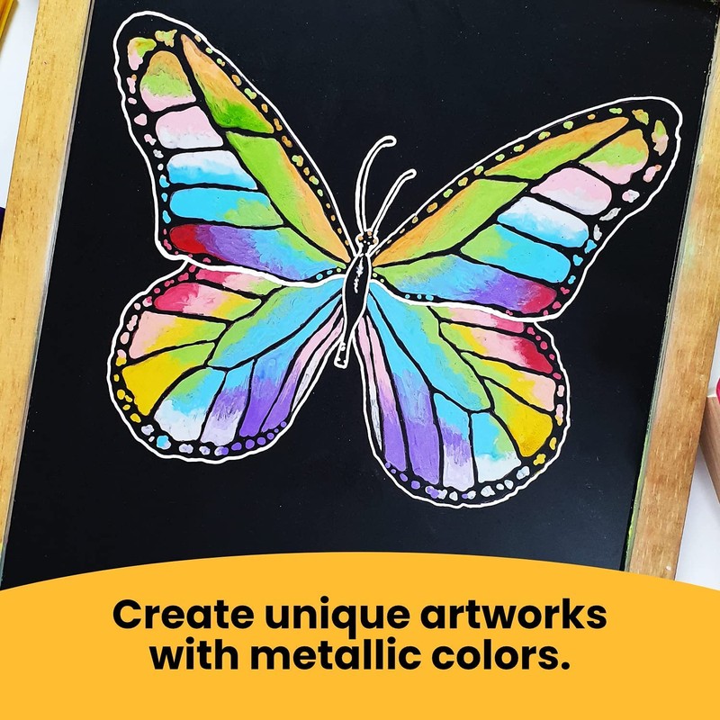 Metallic Chalk Markers (8 Pack) Liquid Chalk Pens for Blackboards,