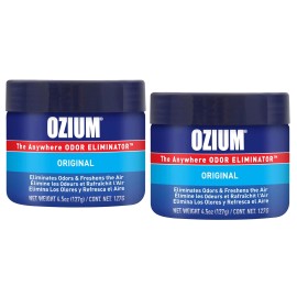 Ozium Air Sanitizer 4.5 oz Gel: Car Air Freshener, Original, 2 Packs