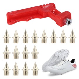 TVETE Track and Field Spike Pins Needle Pins 0.2 x 0.3 inches (5 x 7 mm) [16 Pieces + Mounting Handles] Replacement for Shoes Spikes Track and Field Athletics Short Range Sprint