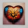 Natures Heart Blotter Art Psychedelic Art Gift Acid Art 100