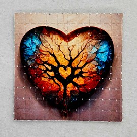 Natures Heart Blotter Art Psychedelic Art Gift Acid Art 100 Tab Sheet