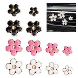 Scettar 12 Pieces Daisy Flower Car Vent Clips,Car Air Fresheners Vent Clip,Car Air Vent Clips as Cute Car Accessories for Girls and Women