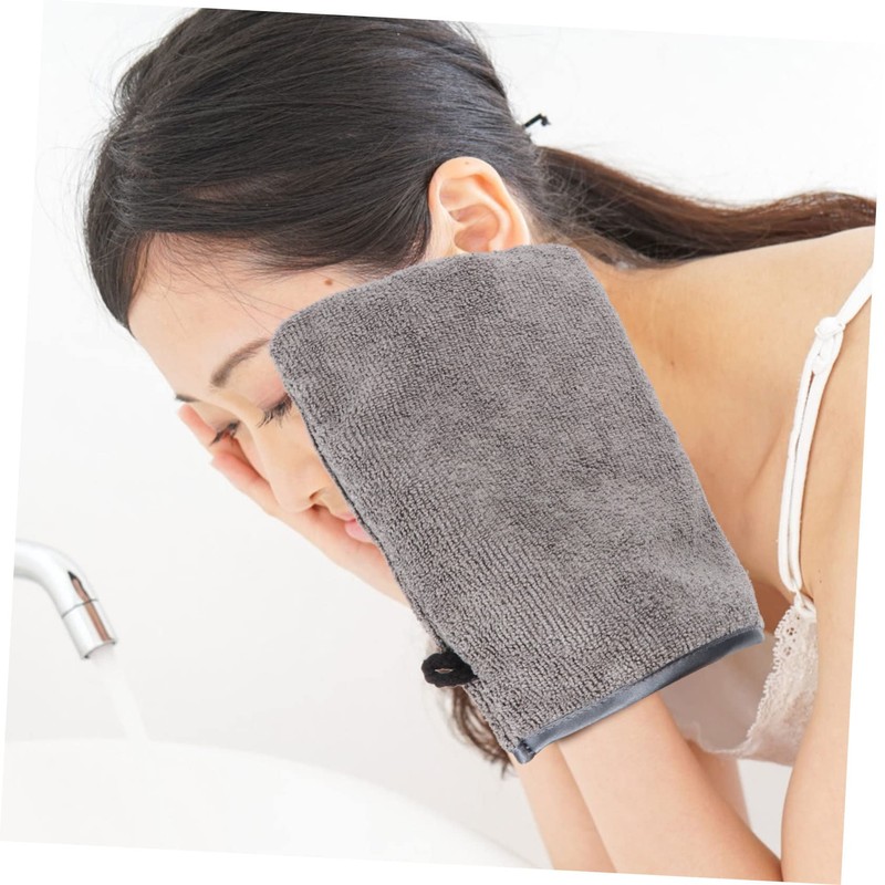 NOLITOY 3Pcs Makeup Remover Gloves Facial Cleaning Mitts for Gentle