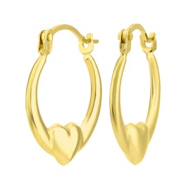 Citerna Women Gold Hoop Earrings of Length 1.5cm UER129Y