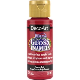 Americana Gloss Enamels Acrylic Paint 2oz-Tuscan Red