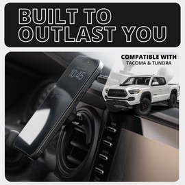 Tackform Vent Phone Mount Compatible with 2016-2023 Toyota Tacoma and 2014-2021 Toyota Tundra | CNC Aluminum | Zero-Slip | Universal Magnetic Phone Holder | Short Reach | (NOT MAGSAFE COMPATIBLE)