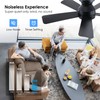 41 inch Ceiling Fans with Lights, Black Flush Mount Ceiling