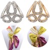 CAREOR Three Rings Silk Scarves Clip Enamel Simple Style Scarf