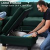 Belffin Small Storage Ottoman Module for Modular Sectional Sofa Green
