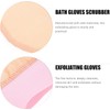 Glims Guante Exfoliante de Baño para Mujer Tejido Imitación Seda,