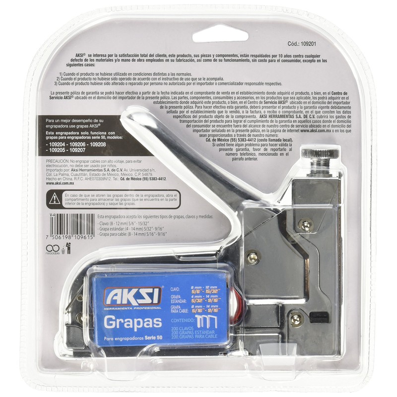 Engrapadora tipo Pistola Aksi con Regulador de Presión 1/4" y