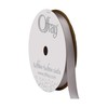Offray Single Face Satin 3/8-Inch Wide 18-Feet, Silver