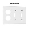 Yellow Lemon Combination Wall Plate 2 Toggle 1 Duplex Outlet