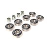 JUCKER HAWAII Longboard Skateboard Ball Bearings ABEC 9 Black with