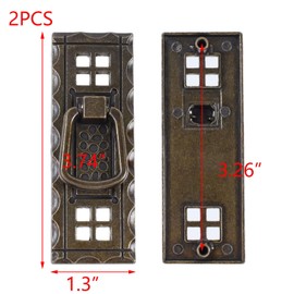 T Tulead Vertical Cabinet Pull Handles Antique Bronze Handle Pulls Zinc Alloy Furniture Handle for Door, 3.26-Inch Hole Center, 2PCS with Screws