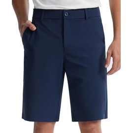Libin Men's Golf Shorts 11" Dress Shorts Flat Front Casual Work Business Summer Lightweight Stretch Travel Hiking, Navy 38