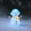 Lights4fun Outdoor Christmas Figure Light Up LED Acrylic Snowman Plug