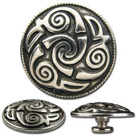 Ivan Set of 6 Celtic Concho Decorative Rivets Screw Back Concho, Celtic Spiral