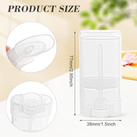 15ml/0.5oz 30 Pack Empty Lip Balm Tubes Plastic Deodorant Containers Travel Refillable Deodorant Tubes Lipstick Tube For DIY Lip Balm Deodorant