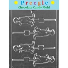 Preegle A041 T-Rex Lolly Chocolate Candy Mold with Exclusive Molding Instructions
