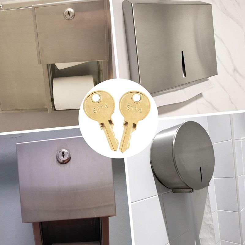 E114 Toilet Paper Towel Dispenser Key-6 Pack