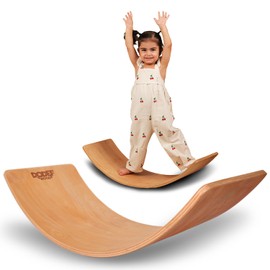 Dodef Wooden Balance Board for Kids - 35" Wobble Board for Toddlers Kids, and Adults | Open-Ended Learning Toy | Rocker Board | Balancing Fun for Toddlers