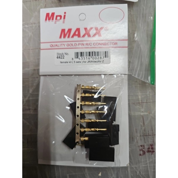 MPI MAXX PRODUCTS 4422 = FEMALE PLUG KIT FOR JR/HITEC/AIR