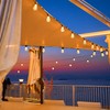 BYIZO Outdoor String Lights, 66FT 27 LED Iridescent Holographic Bulbs,