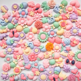 Mo Sheng Accessory 40pcs Mix Lots Resin Flatback Flower Bow Art Album Flatback Scrapbooking Embellishments DIY Scrapbooking Craft Accessory