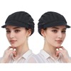 FKDG 2 Pack Black Chef Hats Adjustable Cooking Catering Caps