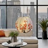 Paper Lampshade Hanging Light Shade 30cm, Oriental Ribbed Japanese Ceiling
