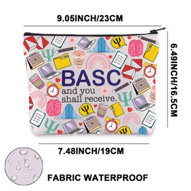 G2TUP Psychologist Makeup Bag Psychology Gifts Psych Therapist Gifts BASC and You Shall Receive Psych Teacher Zipper Bag (BASC and You CA)