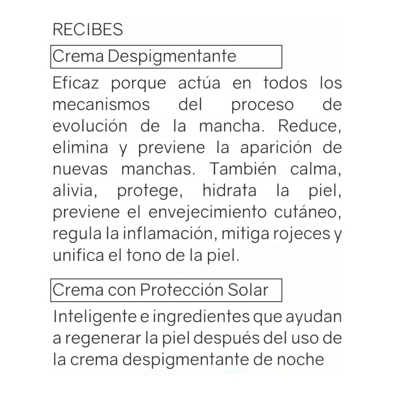 Tratamiento Despigmentante Antimanchas Antiedad Dia Y Noche