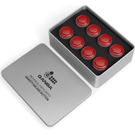 QANBA Gravity LX 30mm Mechanical Pushbutton switch Button Arcade Buttons DIY Kit (Boxed） (Red A07)