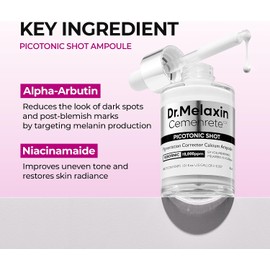 Dr.Melaxin Picotonic Shot Serum with Alpha-Arbutin & Niacinamide, Firming Density Serum for Even Skin Tone, Anti-Aging & Dark Spot Care, 1.01 Fl.oz