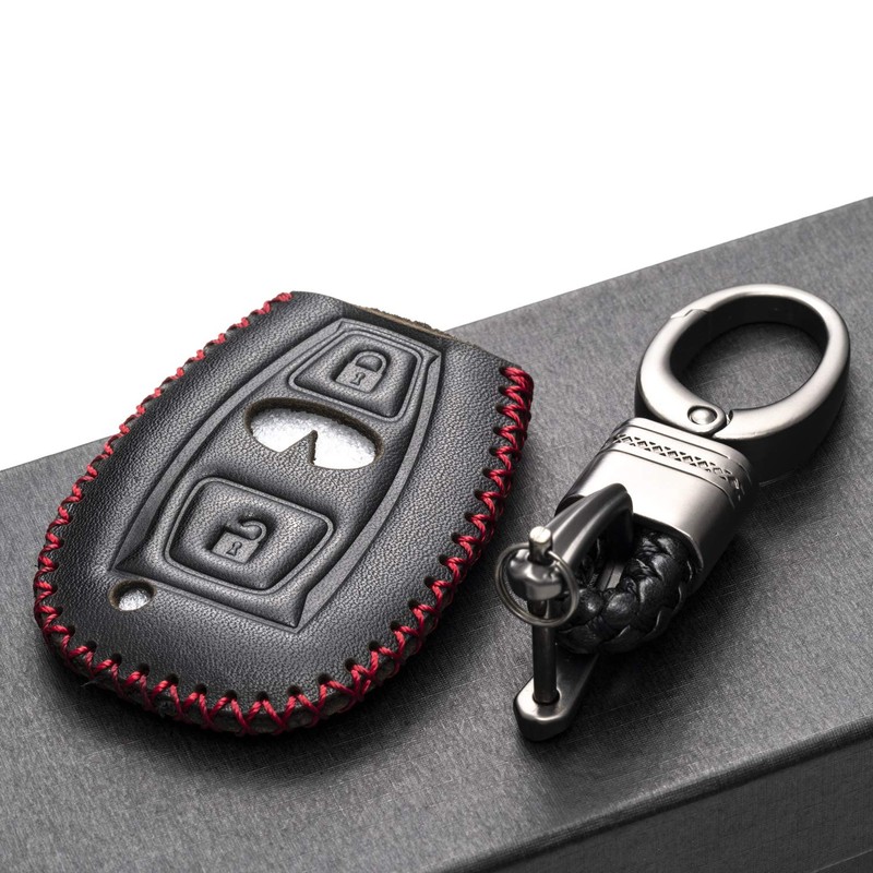 Vitodeco Genuine Leather Smart Key Fob Case Cover Protector with