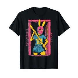 Creepy Girl Bunny Grunge Slasher Pastel Goth Anime Horror T-Shirt