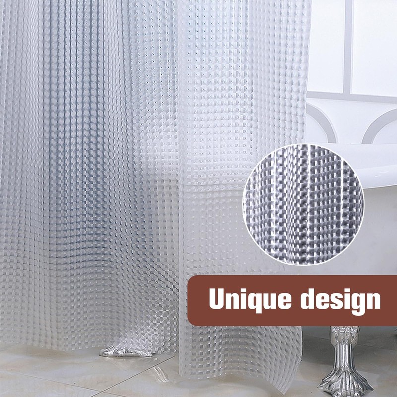 zokyer Clawfoot Tub Shower Curtain Wrap Around Round 180x70 Inch