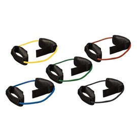 CanDo Tubing Exerciser with Ankle Cuffs Set, 5 Count