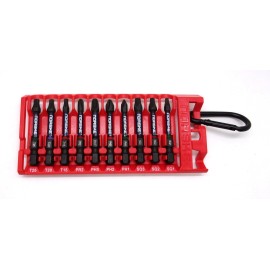 NORSKE TOOLS (J)Norske NIBPI617 2" Assorted Impact Torsion Screwdriver Bit 10pc Pack Bit Clip