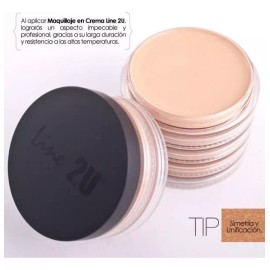Line 2u Maquillaje En Crema Compacto Line 2u Mate Cobertura Media